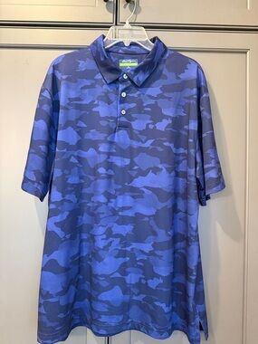 Men's Ben Hogan Blue Camo Polo Shirt